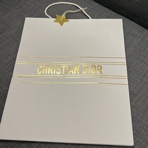 Authentic Dior paper shopping tote bag